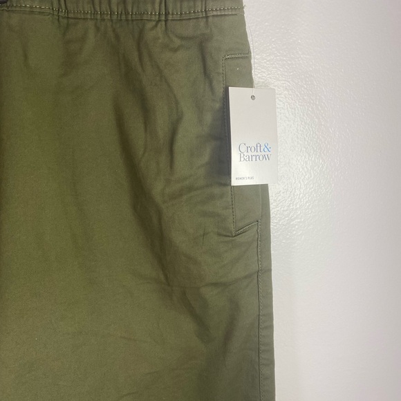 Croft & Barrow Olive Green Drawstring Mini Skirt NWT Size 4X - Picture 2 of 10